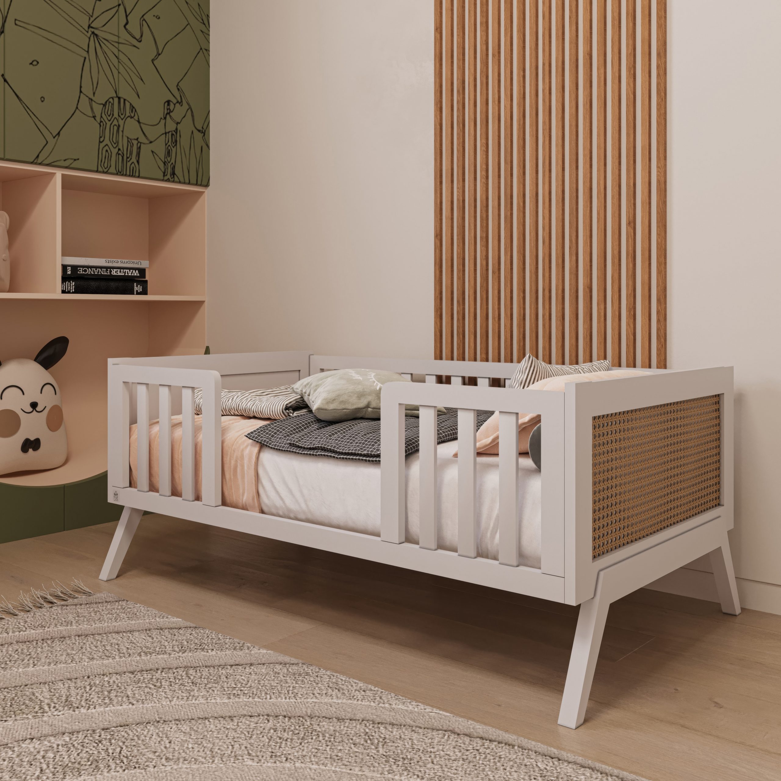 מיטה לתינוק ולילד 2 ב 1- ראטן טבעי