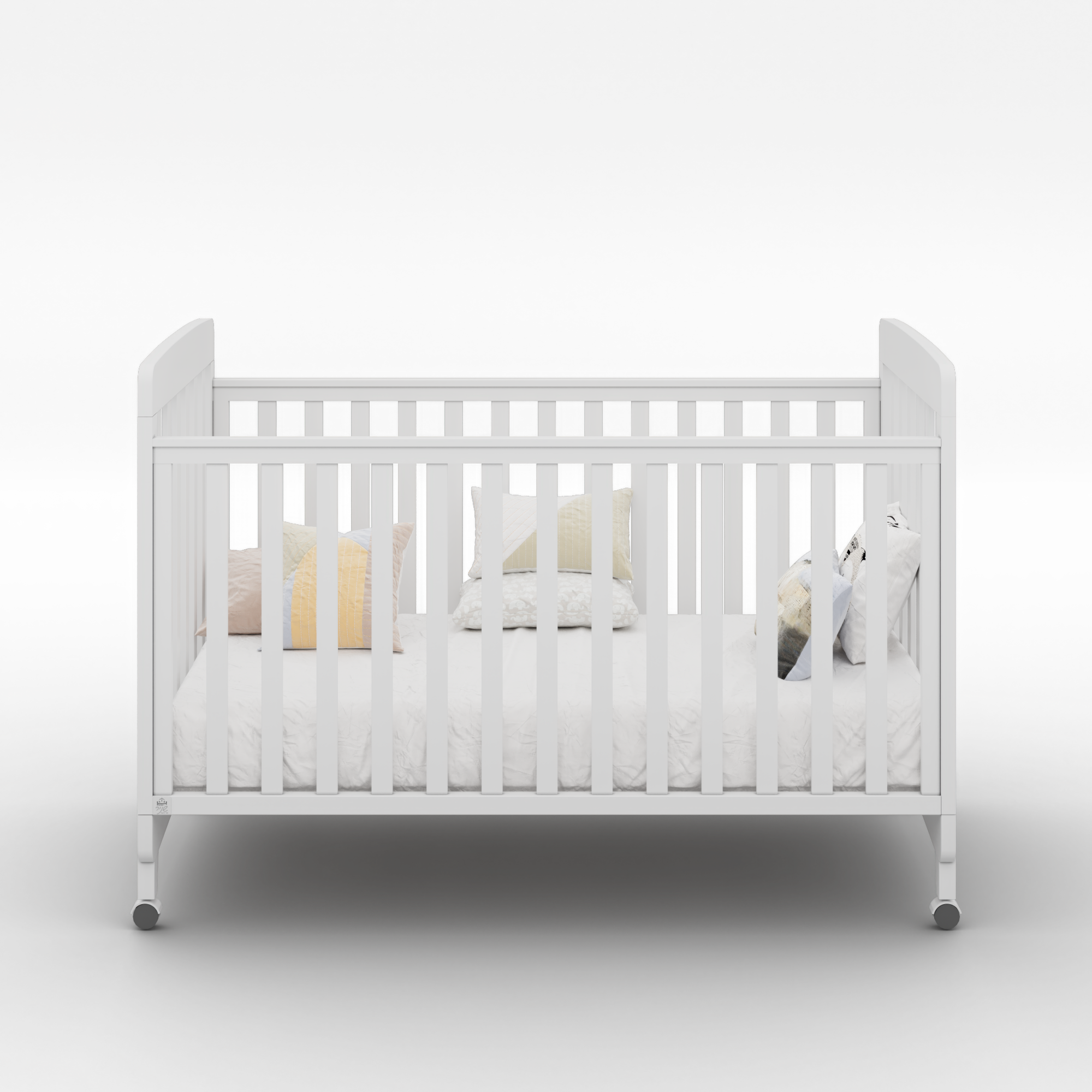 מיטת תינוק ומעבר אירוס לבן