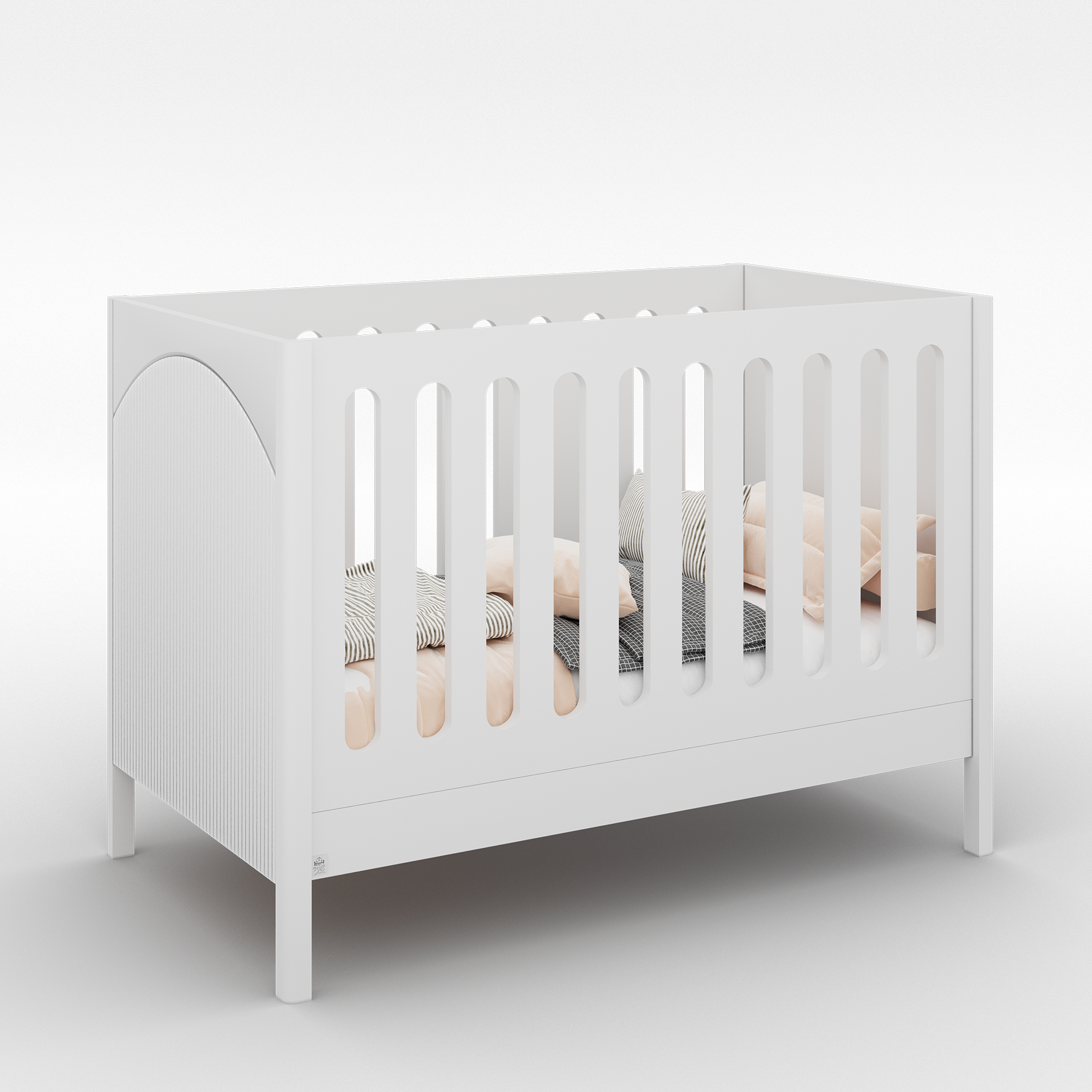 מיטת תינוק טוליפ החדשה והמפוארת יוצרת מתאר חוויית עיצוב ייחודית שמביאים מעצבי על המשלבים לחרוצים מיוחדים גם על המיטה וגם על השידה. הצביעה בצבע תנור איכותי מעניקה לחדר גימור מושלם ועמידות לאורך זמן.