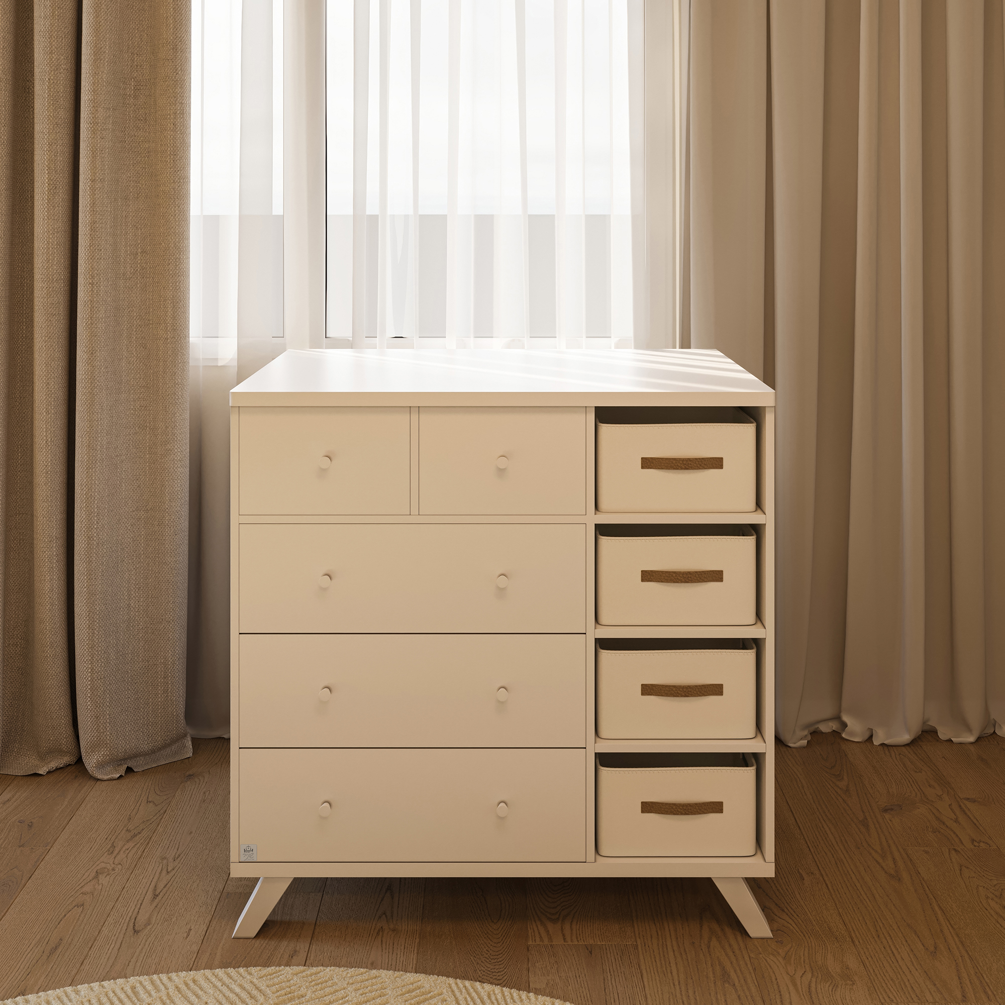 Natural white baby room - quiet closing חדר לתינוק סלסי לבן טבעי- טריקה שקטה