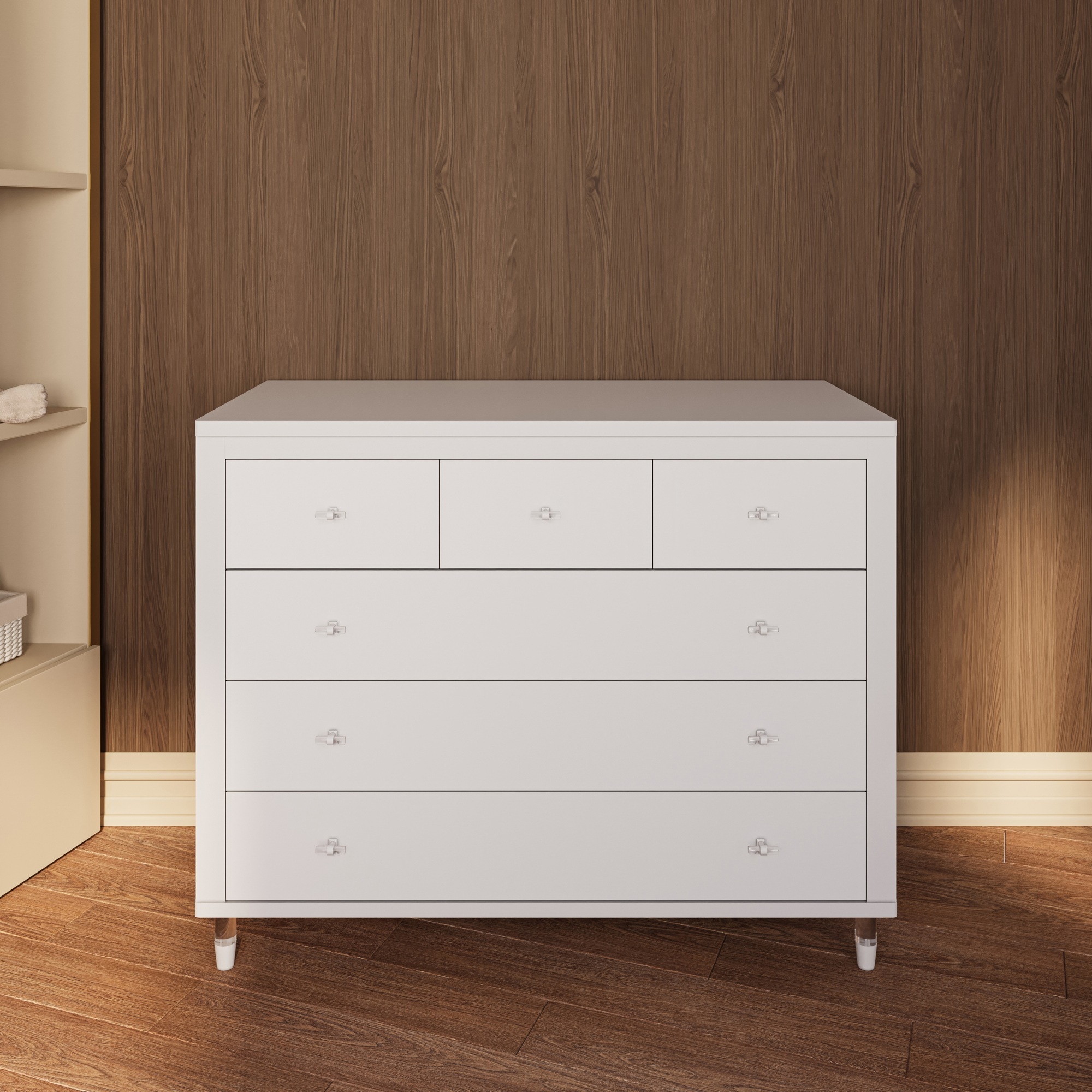 חדר לתינוק ומעבר רקפת לבן אקרילי --חזר למלאי --