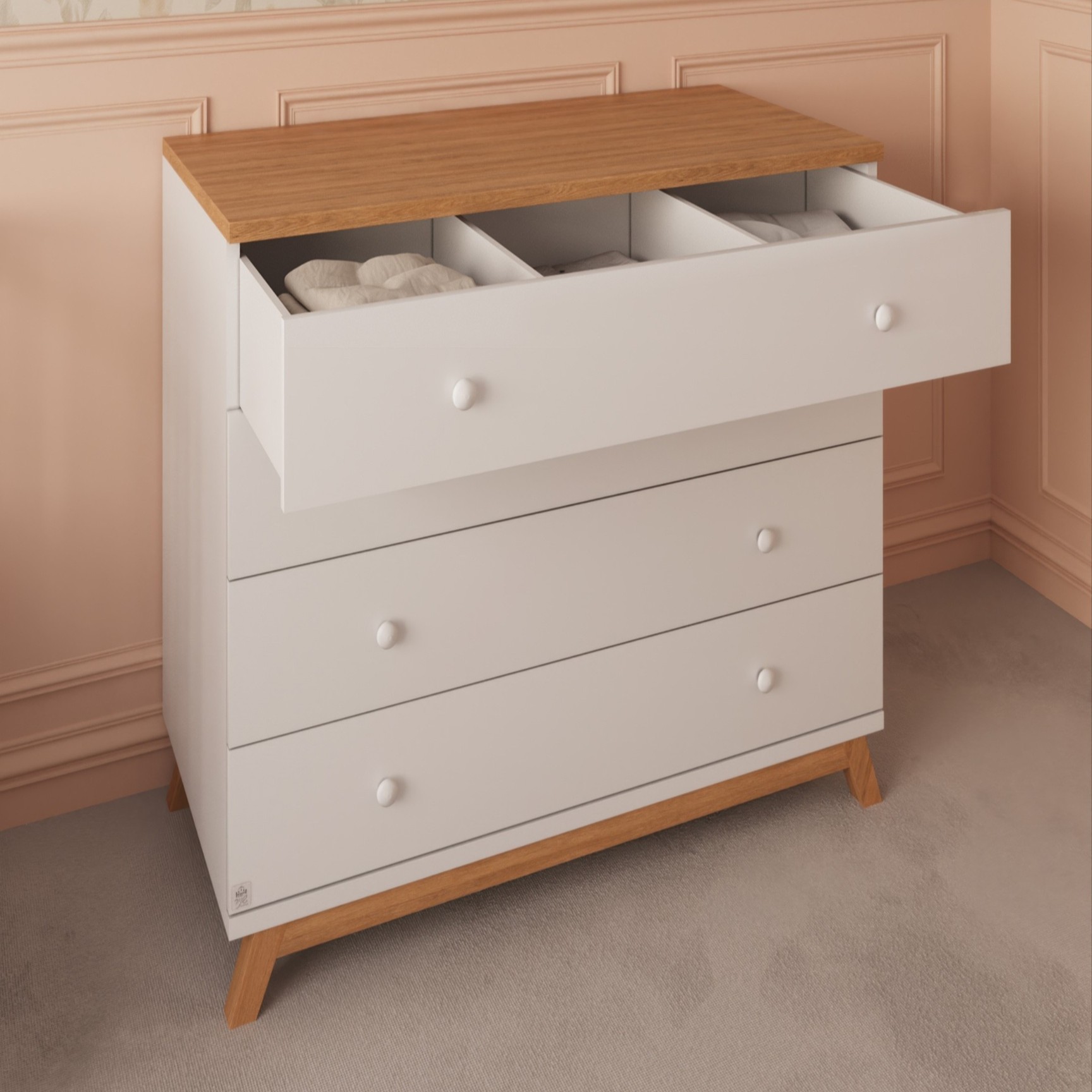 חדר שינה דוראל 80 ס"מ לבן טבעי טריקה שקטה