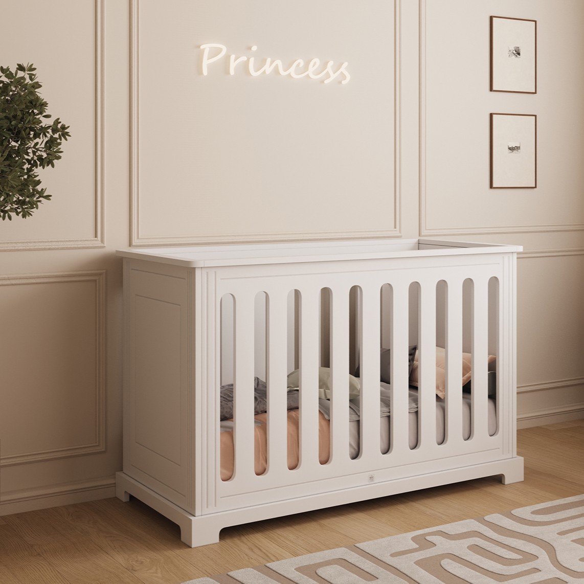 STUDIO BOUTIQUE COLLECTION- מיטת תינוק פרינסס לבן