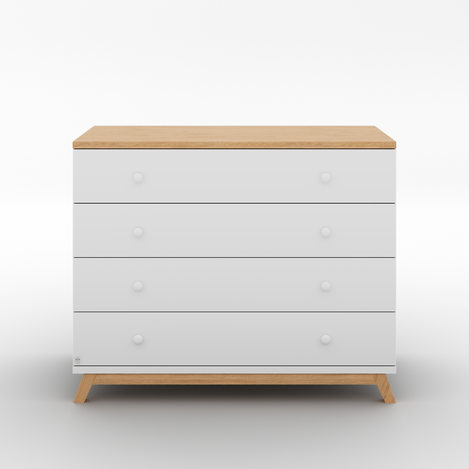 שידת תינוק ברוחב 120 ס״מ בעיצוב נקי ומודרני, עם מגירות מרווחות בטריקה שקטה ומגירה עליונה מחולקת לסידור חכם ונוח.מגירות עמוקות 55 ס"מ, עשויה MDF דחוס ואיכותי במיוחד, בגימור מלמין גלוס חלק ומושלם, עם רגליים מעץ מלא ליציבות ומראה יוקרתי.