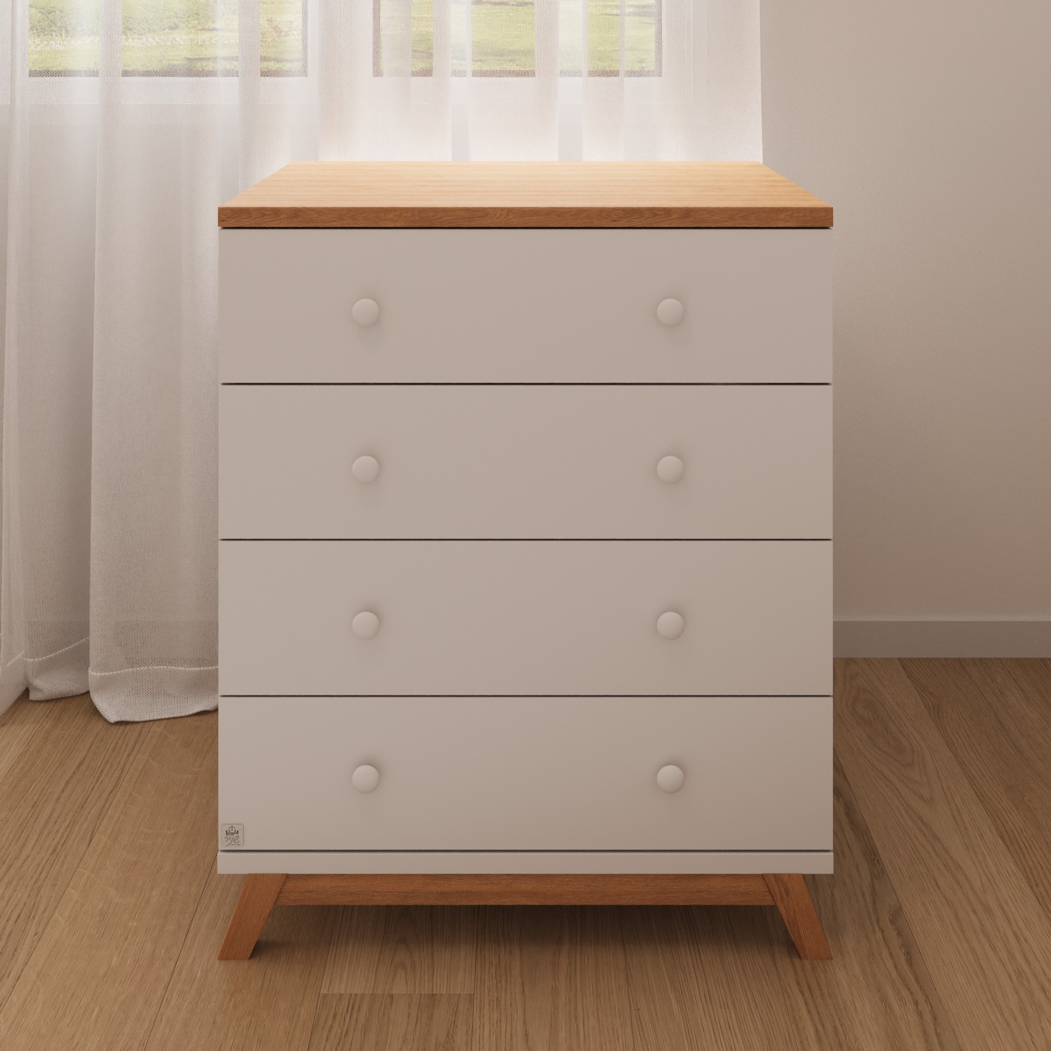 Dural quiet door cabinet, width 80 cm, white שידה דוראל טריקה שקטה רוחב 80 ס"מ לבן