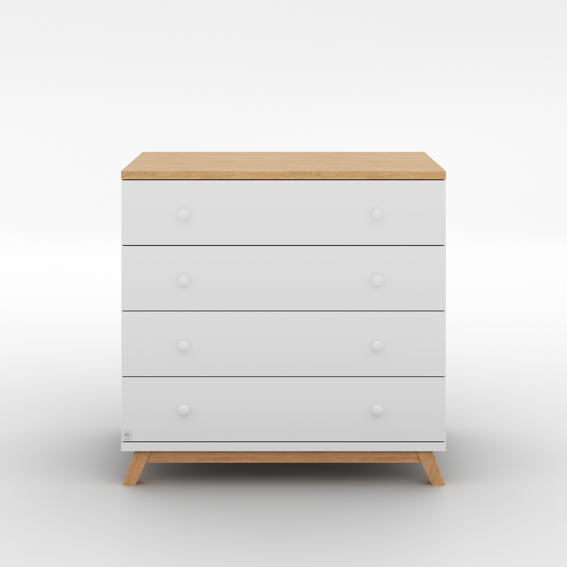 Dori Trika silent chest of drawers, 1 meter wide, white שידה דורי טריקה שקטה רוחב מטר לבן