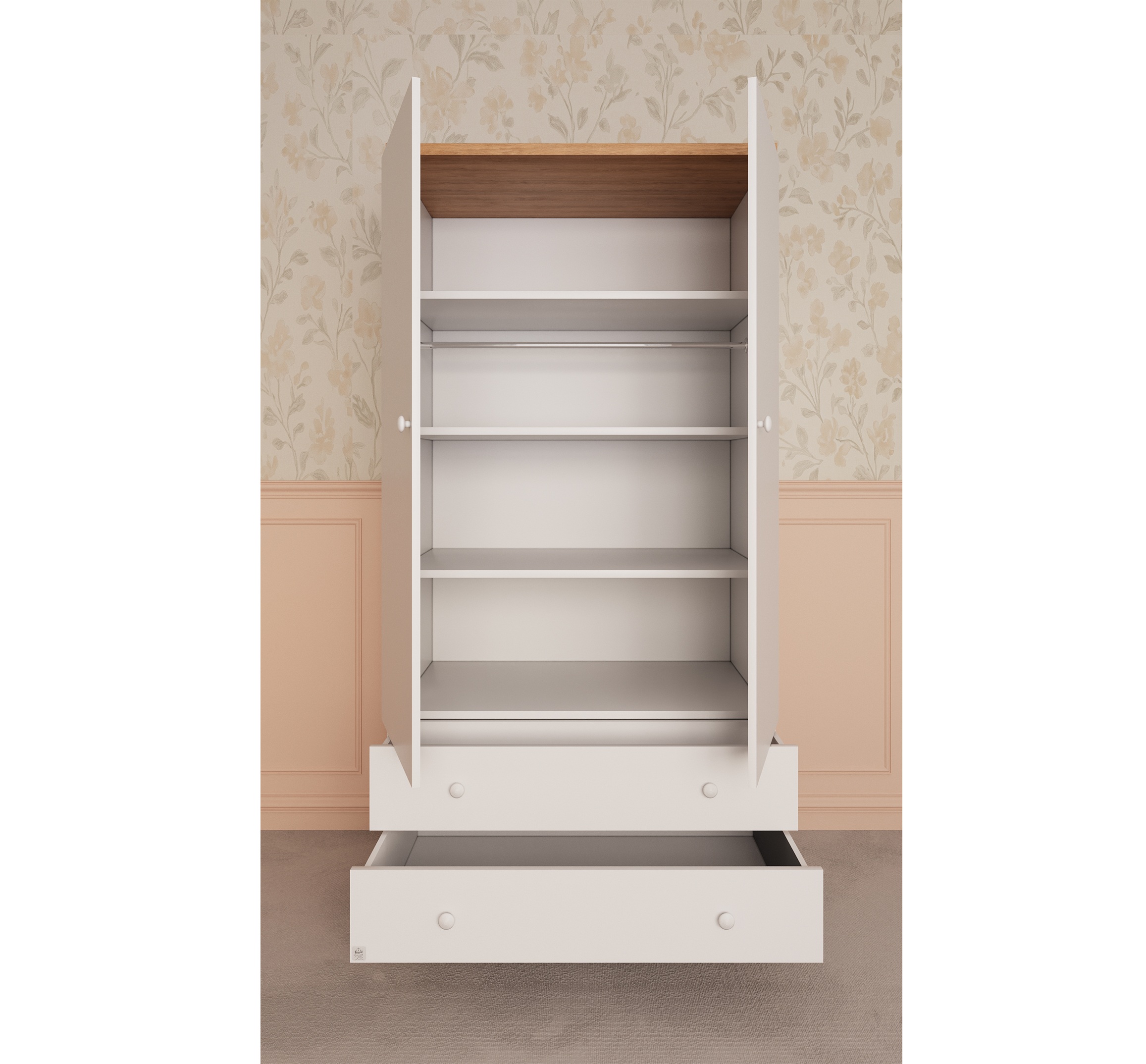 ארון דור לבן טבעי ארון דור לבן טבעי