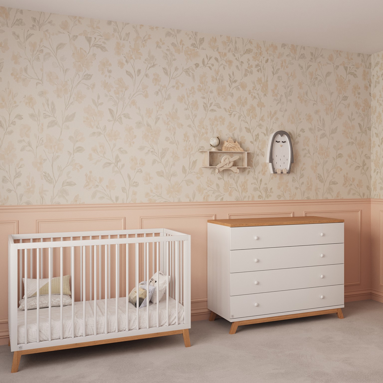 חדר שינה לתינוק דור 1.2 + וויני לבן טבעי