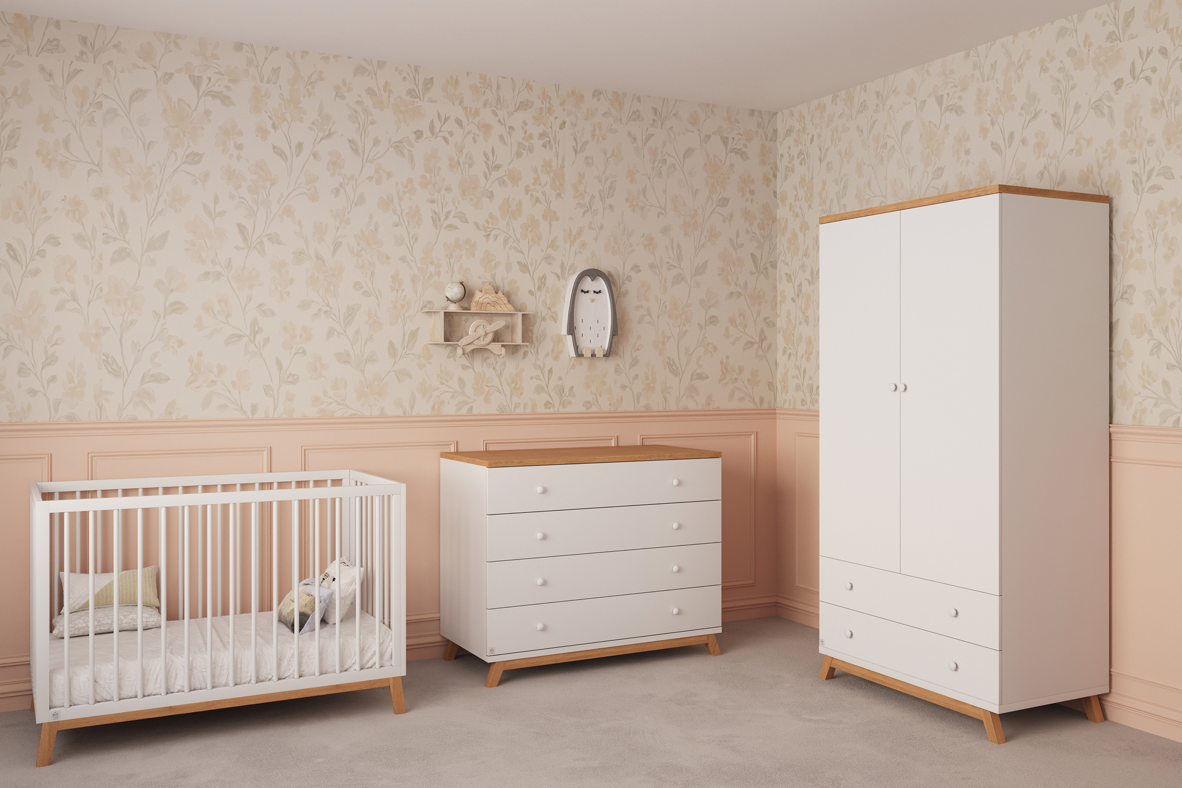 חדר שינה לתינוק דור 1.2 + וויני לבן טבעי