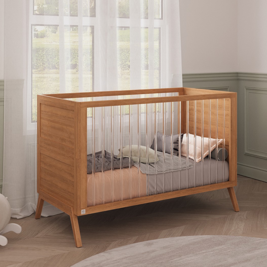 מיטת תינוק ומעבר קומבו טבעי  – מיטה אחת, עיצוב מיוחד, שימוש לשנים.