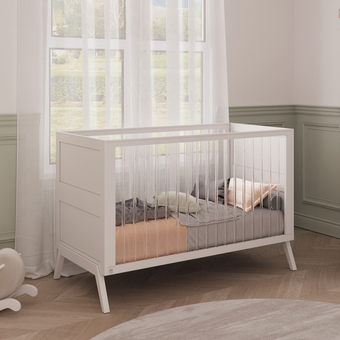 מיטת תינוק ומעבר קומבו טבעי  – מיטה אחת, עיצוב מיוחד, שימוש לשנים.