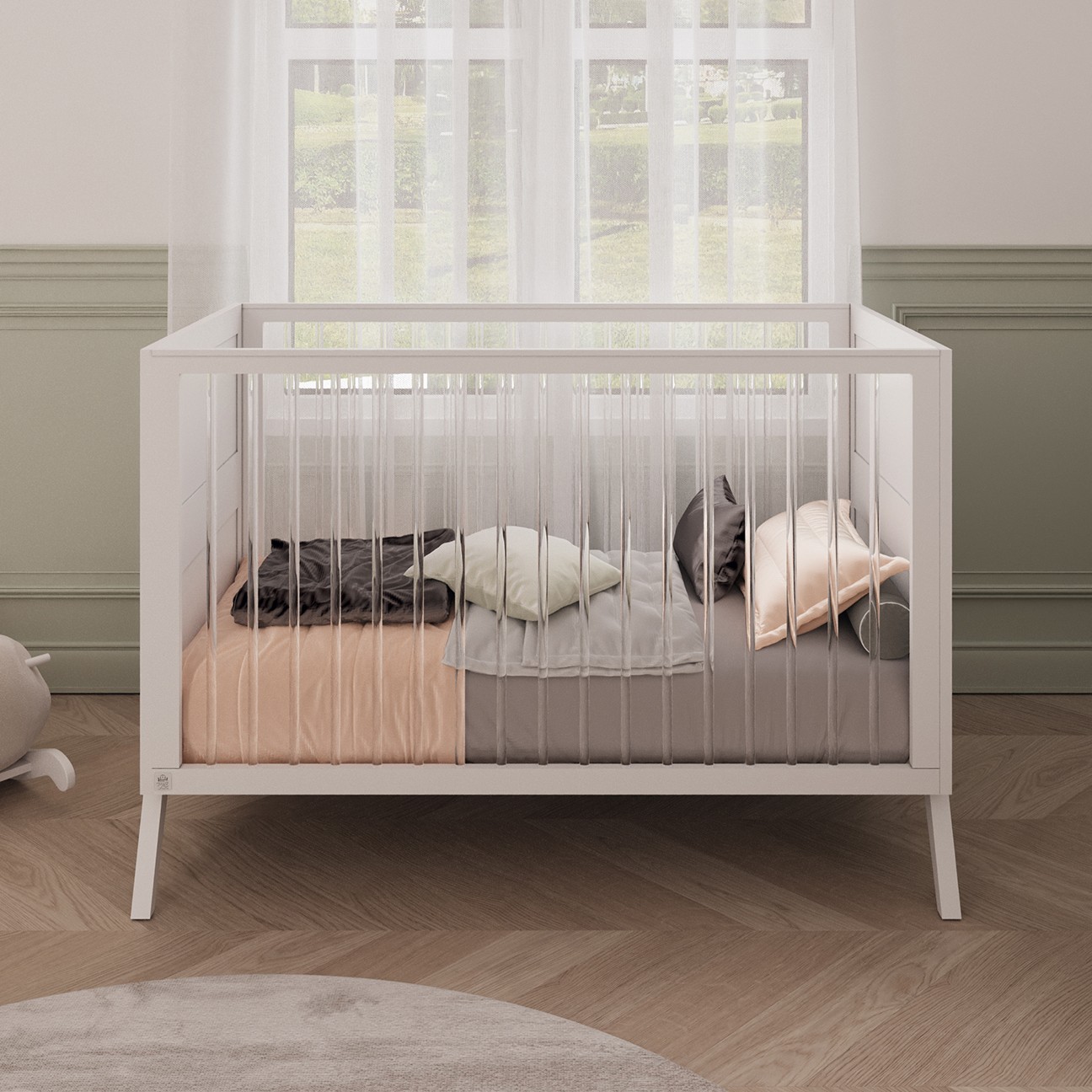 מיטת תינוק ומעבר קומבו טבעי  – מיטה אחת, עיצוב מיוחד, שימוש לשנים.