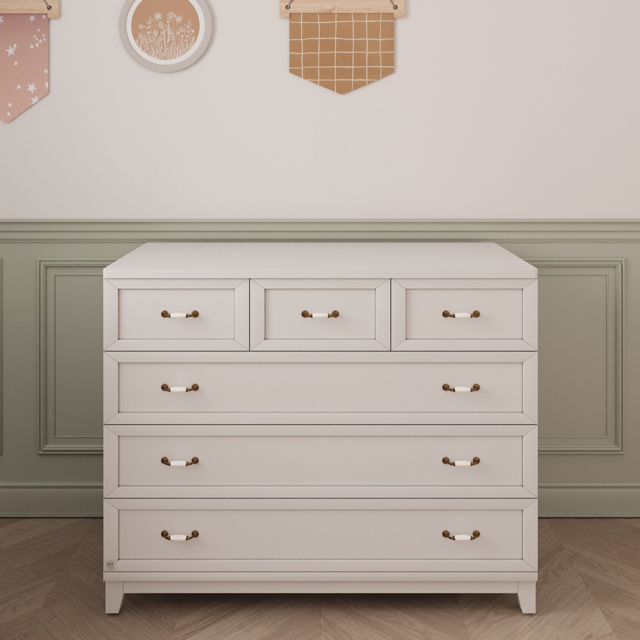 חדר תינוקות אסנטה לבן | עיצוב אחיד, פתרון מושלם לשנים הראשונות