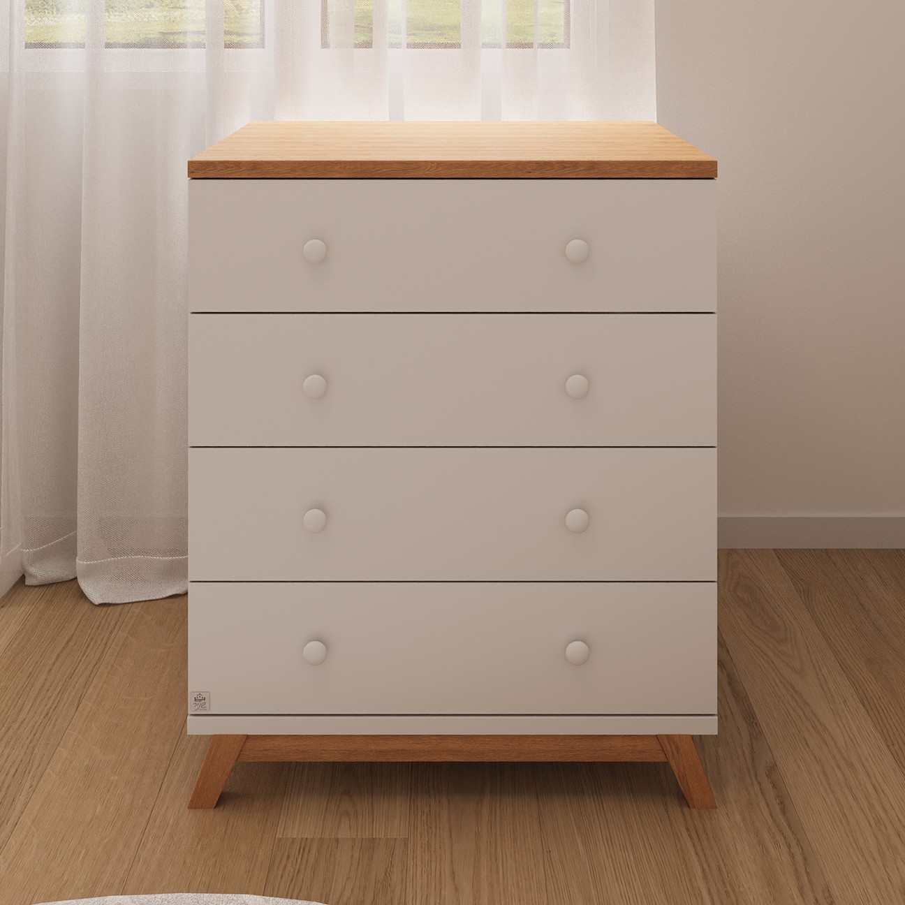 חדר שינה דוראל 80 ס"מ לבן טבעי טריקה שקטה