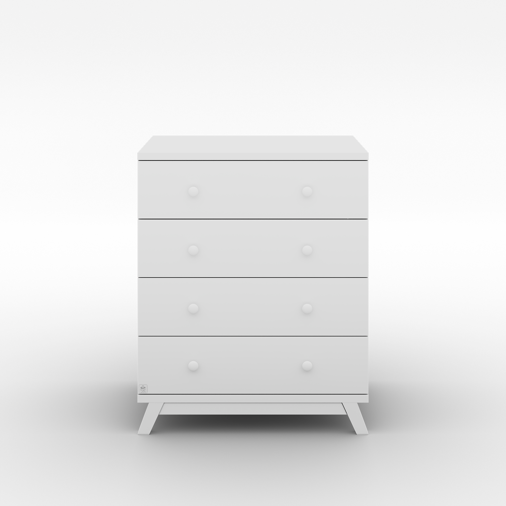 Dural quiet door cabinet, width 80 cm, white שידה דוראל טריקה שקטה רוחב 80 ס"מ לבן