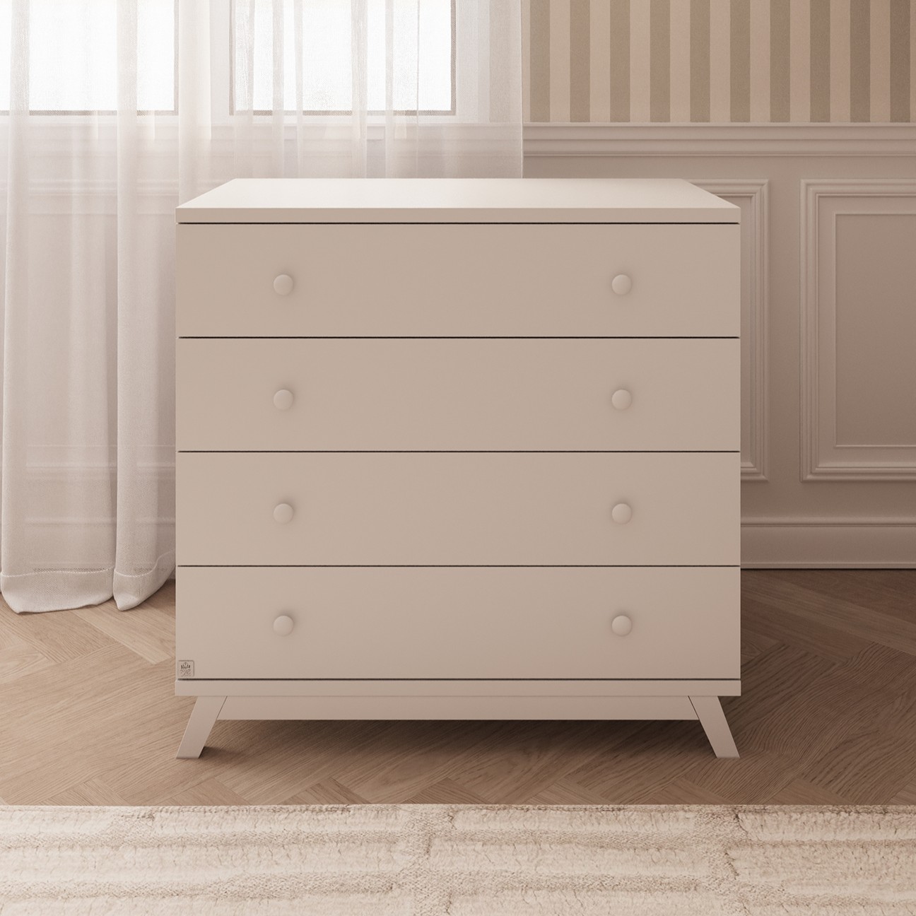 חדר שינה דוראל 80 ס"מ לבן טבעי טריקה שקטה