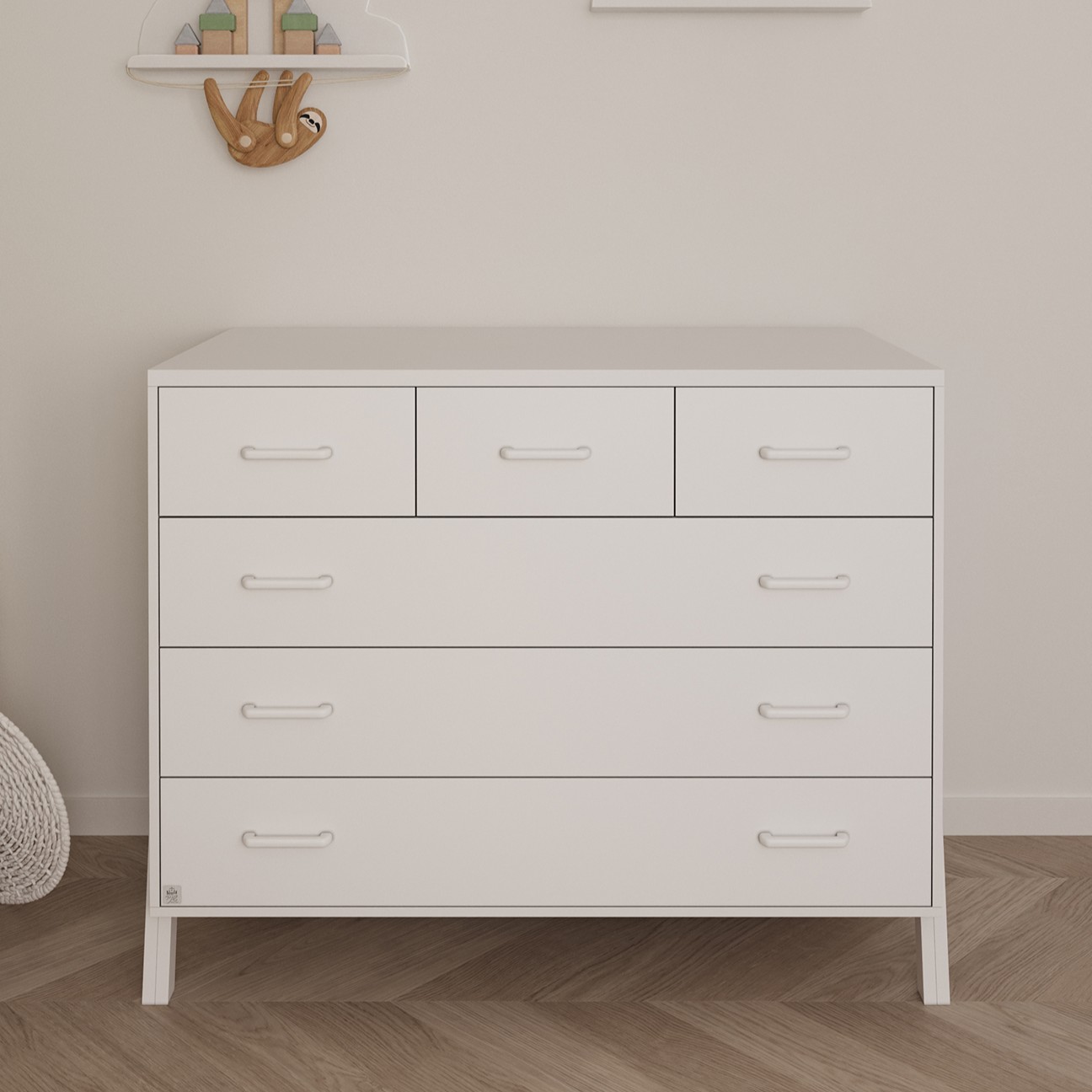 חדר שינה לתינוק טד-מרסי לבן טבעי - טריקה שקטה