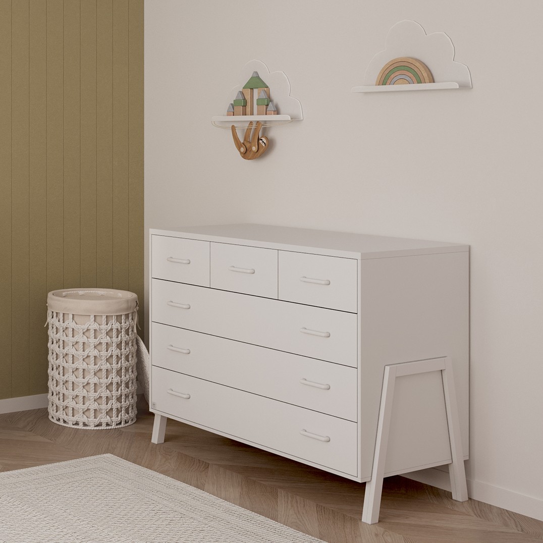 חדר שינה לתינוק טד-מרסי לבן טבעי - טריקה שקטה